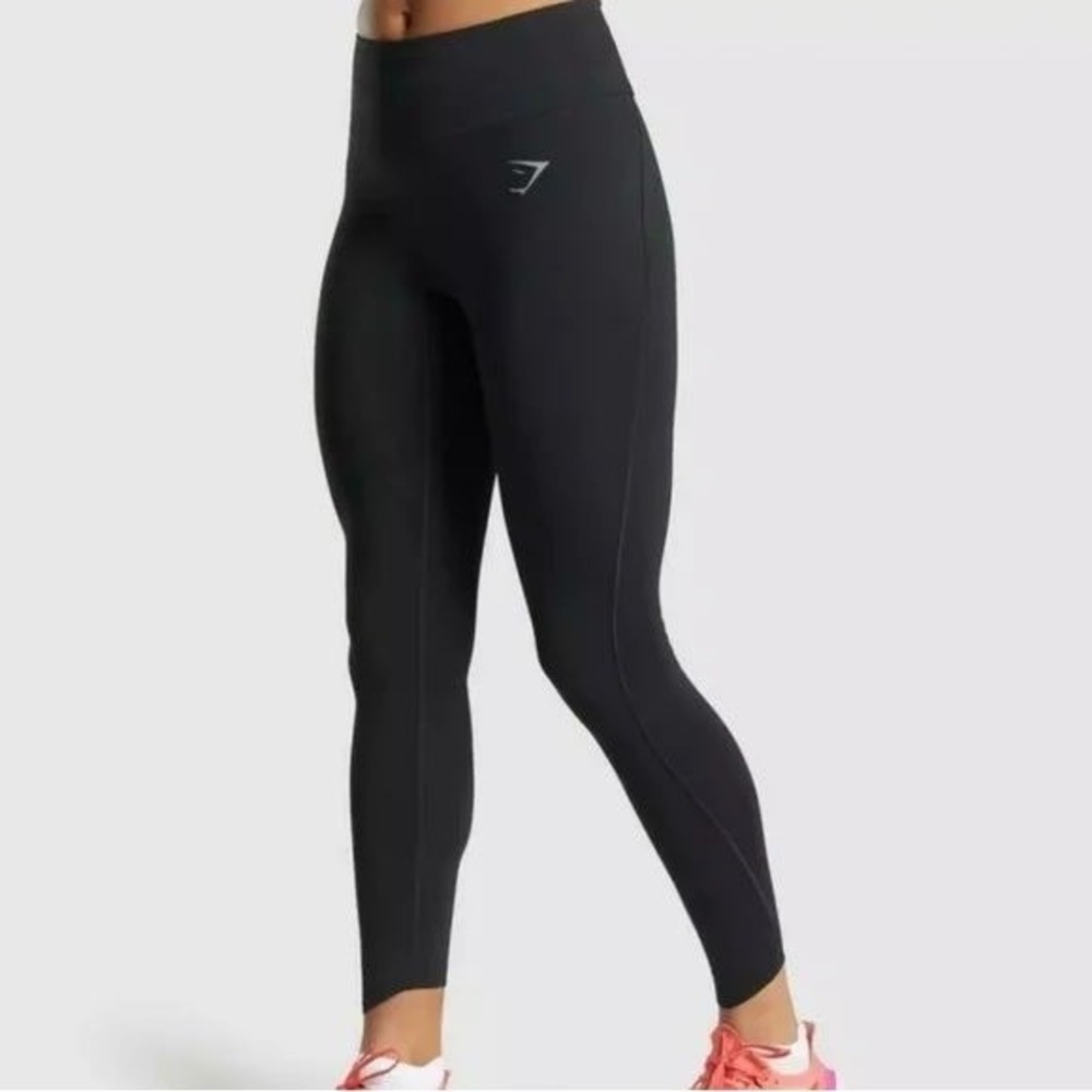 Gymshark Womens High Waisted Training Leggings Black GLLG5088 Size Small
